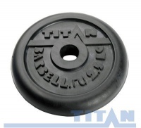 диск обрезиненный titan 31 мм 2,5 кг. черный