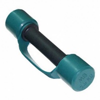 гантель обрезиненная с обрезинниной ручкой 1,5 кг mb barbell mb-fitc-1,5 цветная