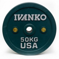 калиброванный олимпийский диск d51мм ivanko ocb-10kg черный