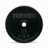 диск бампированный для crossfit d51мм ivanko obp-5kg черный