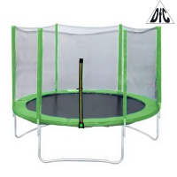 батут dfc trampoline fitness 14ft наружн.сетка, св.зел. (427см)