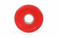 цветной тренировочный диск stecter d=50 мм 2,5 кг красный 2236