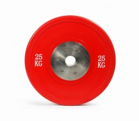 диск соревновательный stecter d=50 мм 25 кг (красный) 2190
