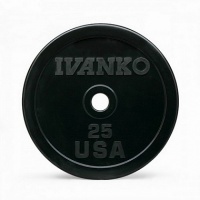 диск бампированный для crossfit d51мм ivanko obp-2,5kg черный