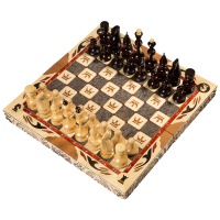 шахматы резные ручной работы "с гербом" средние