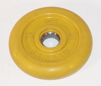 диск обрезиненный d31мм mb barbell mb-pltc31 1,25 кг желтый