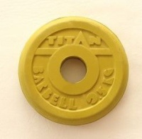 диск обрезиненный titan 26 мм 0,5 кг. желтый 