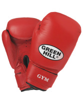 перчатки боксерские gym bgg-2018, 10oz, кожа, красные