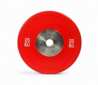 профессиональный соревновательный диск для штанги 25 кг (красный)