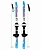 комплект лыжный детский "быстрики", с палками, голубой (90/90)